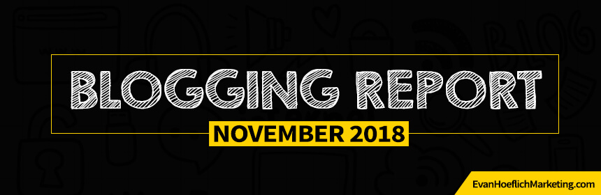 Blogging Report November 2018 Chart